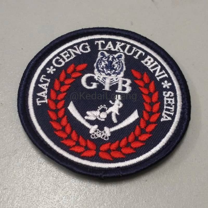 A20002 Patch Embroidery Sulam Geng Takut Bini GTB PERTABI | Shopee Malaysia