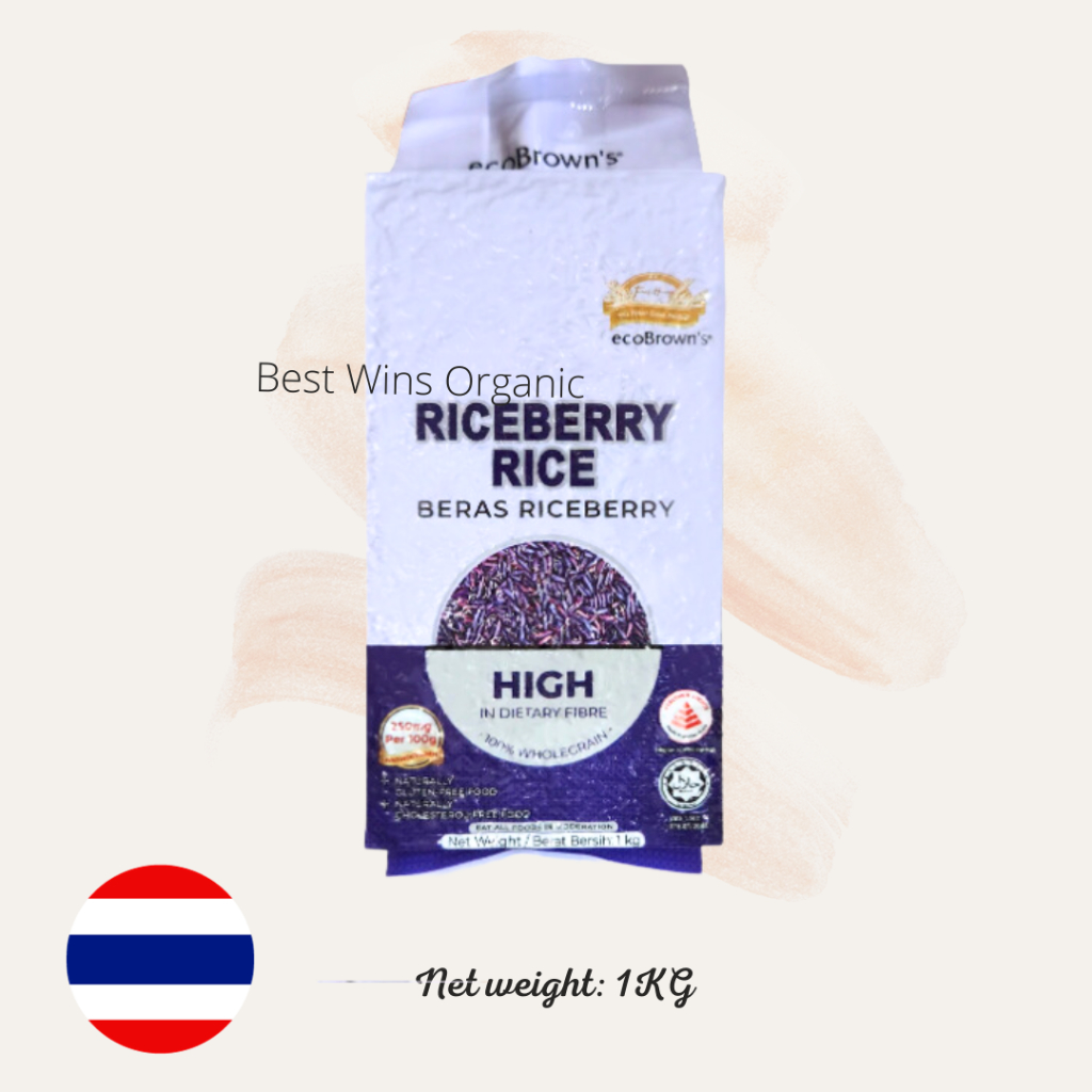 ecoBrown's Riceberry Rice 1kg 泰国香米的新品种紫莓米 | Shopee Malaysia