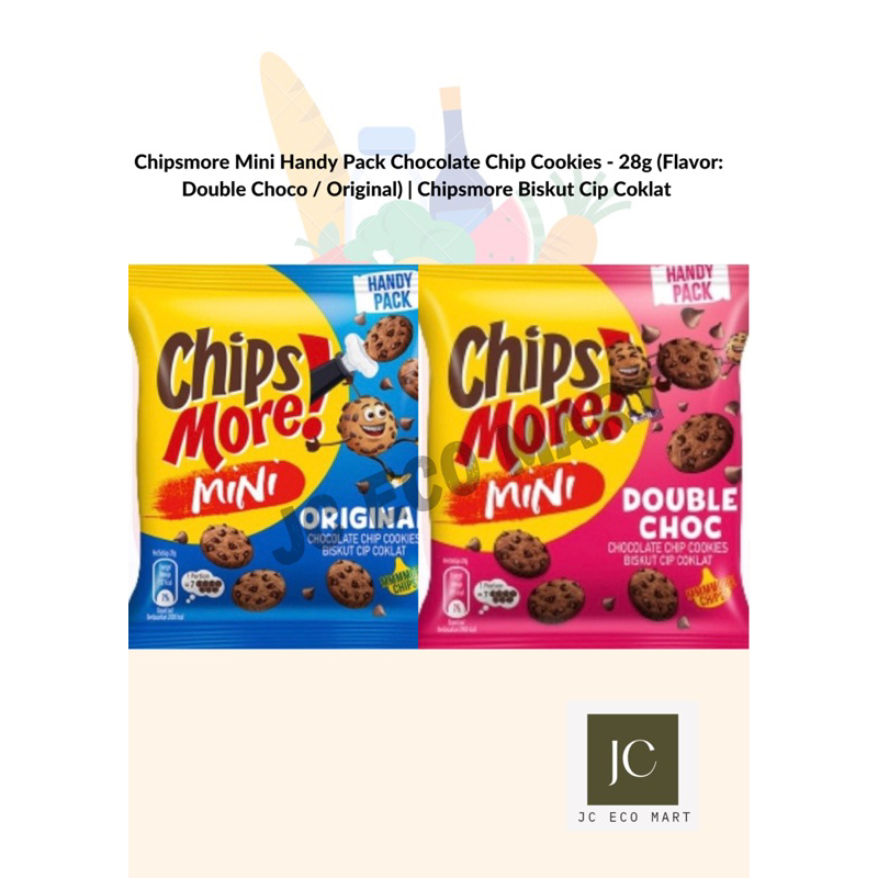 Chipsmore Biskut Cip Cokla | Mini Handy Pack Chocolate Chip Cookies ...