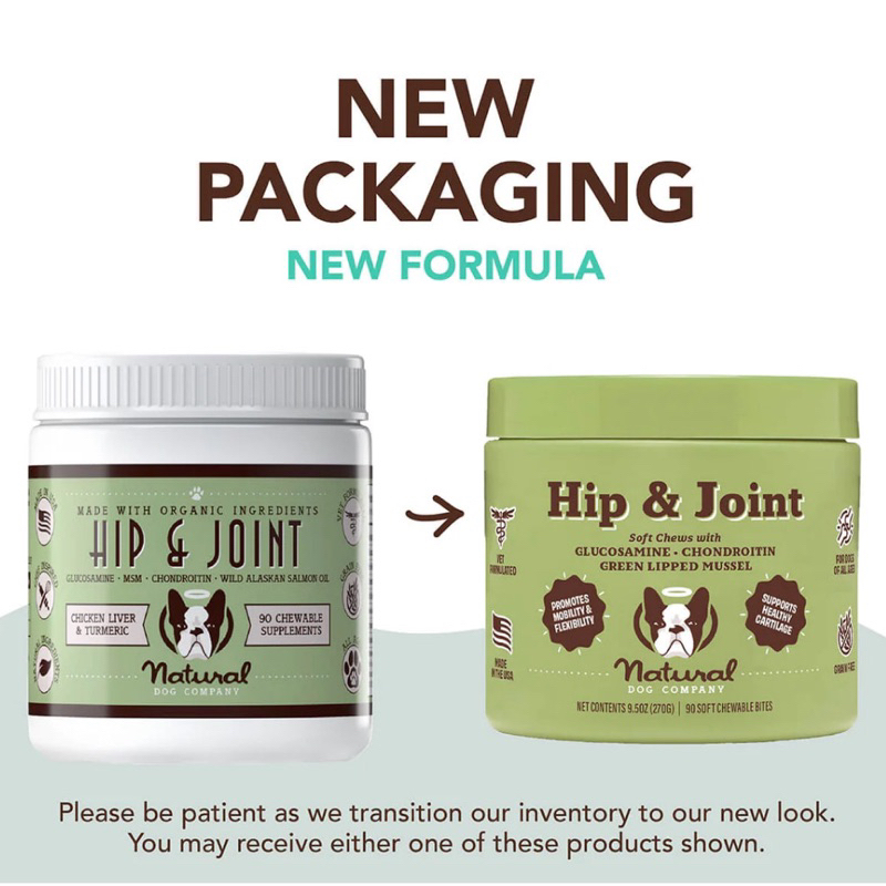 Natural Dog Company, Hip & Joint, All Ages, Chicken Liver & Turmeric