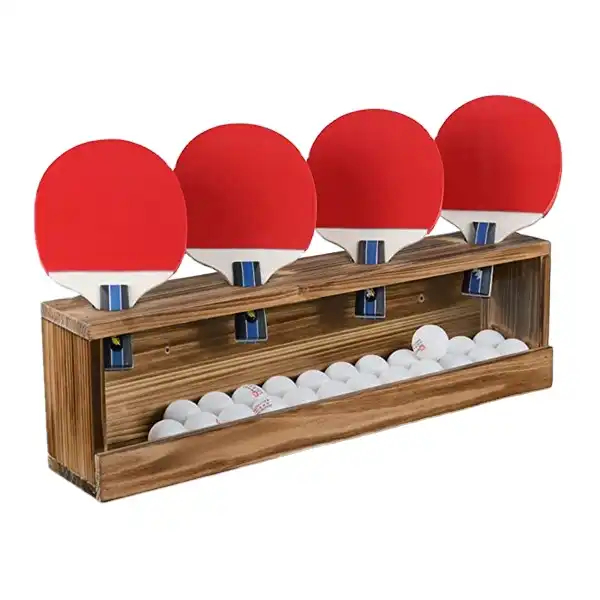 Wooden Rack (ONLY) for Table Tennis Bats and Balls (Customizeable