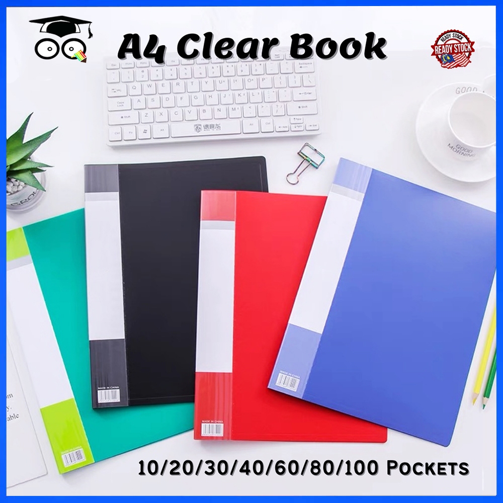 A4 10 20 40 60 80 100 Pockets Clear Book Display Book - China A4