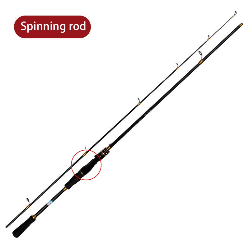 DAIWA Portable Baitcasting Rod Joran Pancing Carbon Lure Spinning Fishing  Rod M Power Sea Fishing Pole Casting Rod 1.6M 1.8M 2.1M Black-Spinning 1.6M