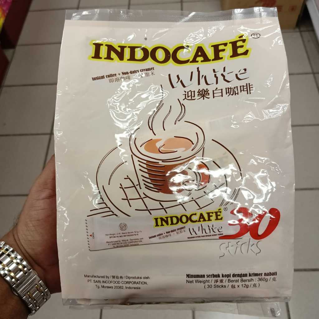 Premix Coffee Indocafe White Instant Coffee + nondairy creamer 30s x