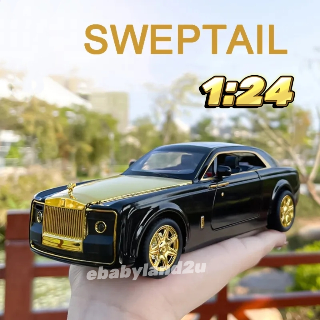 Die Cast 124 Rolls Royce Sweptail With Light And Sound Pull Back