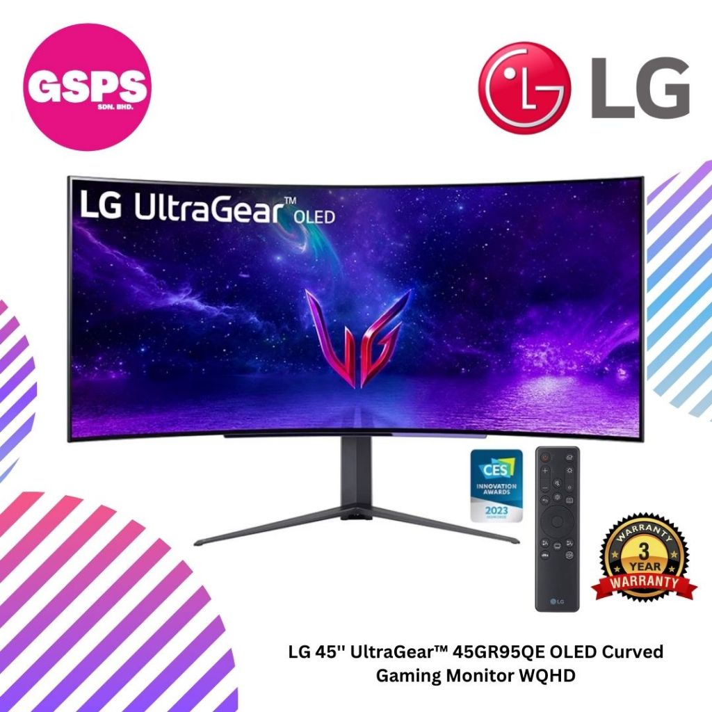 LG 45'' UltraGear™ 45GR95QE OLED Curved Gaming Monitor WQHD | Shopee ...