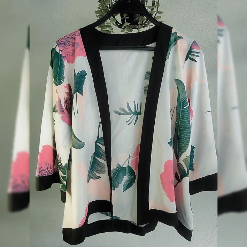 kimono cardigan Preloved floral Shopee Malaysia