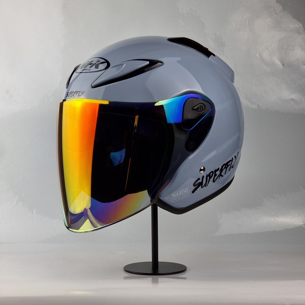 NHK Helmet X SUPERFLY R6 v2 Solid (Nardo Blue Glossy) Helmet NHK Open ...