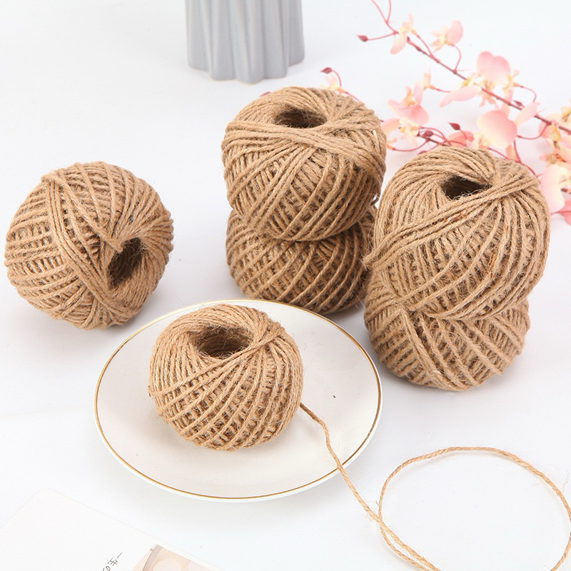 Natural Brown Jute Hemp Rope Twine String Cord Craft Making DIY Rustic