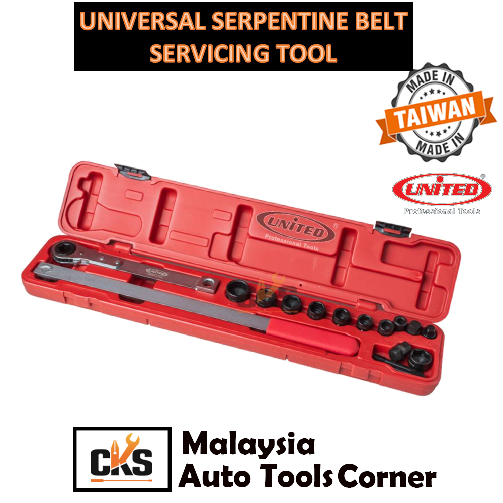 Universal Ratcheting Serpentine Belt Servicing Tool Belt Tensioner Tool