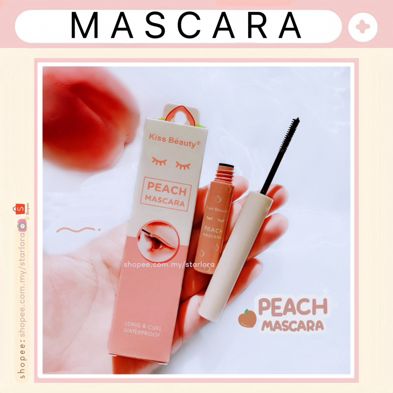 🔥𝐕𝐈𝐑𝐀𝐋‼️ SKINNY MASCARA PEACH KISS BEAUTY LONG CURL WATERPROOF MASKARA