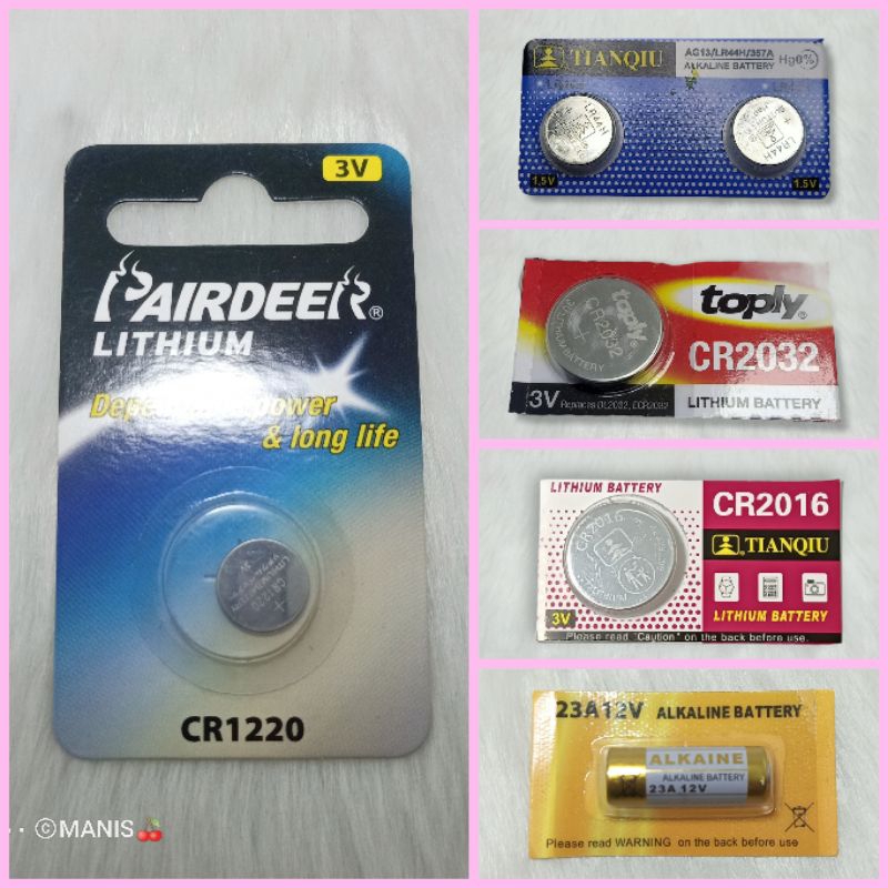 Lithium CR2032 DL2032 ECR2032 CR1220 CR2016 23A / Powercell Alkaline