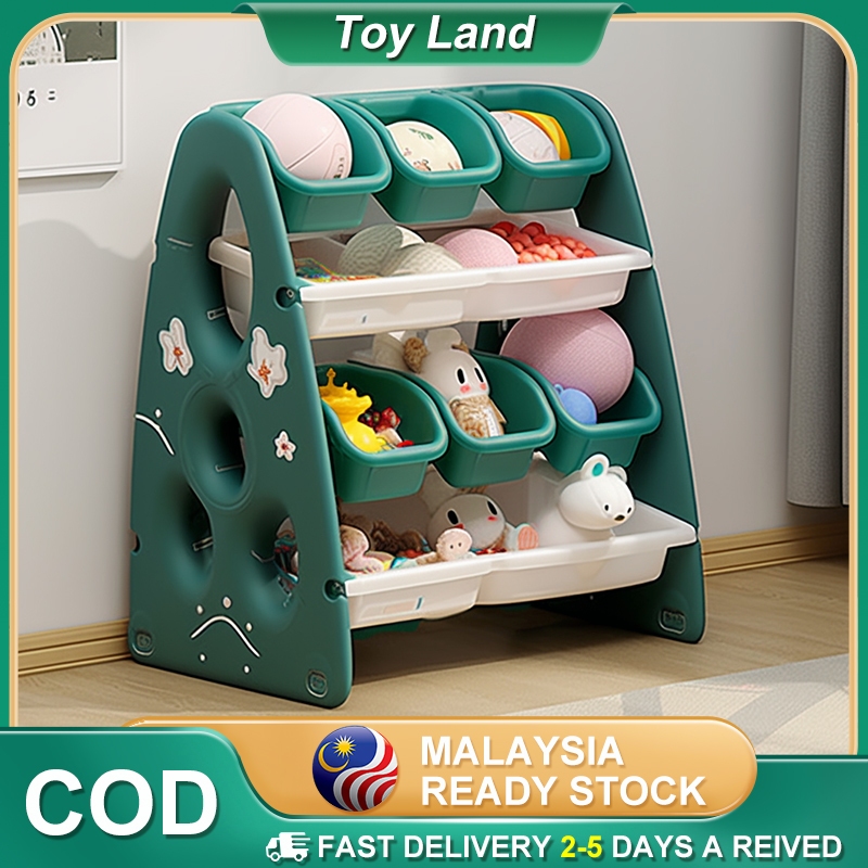 Multiple Sizes 3/4 Layers Kids Storage Rack Children Storage Toy Rack ...