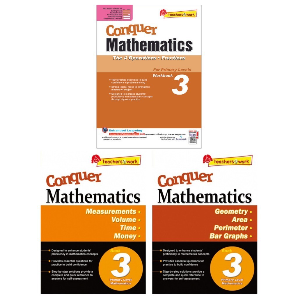 Conquer Mathematics Workbook 3 Series | Primary Mathematics School ...