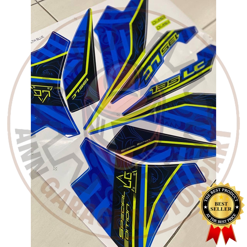 STICKER BODY SET COVERSET LC135 V7 ORIGINAL MORITAKA STEALTH BLUE 2021 ...