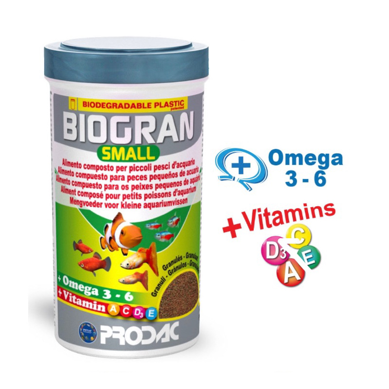 KFEI89 X Prodac Biogran Small 100ml 45g Floating Pellet Fish Food ...