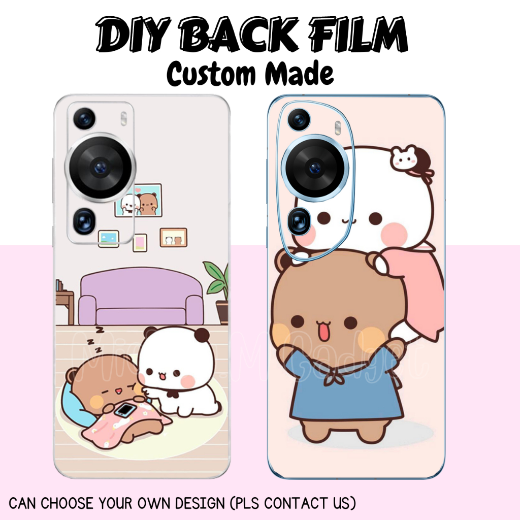 apgo BACK SKIN Film Pellicola protettiva Protezione Posteriore per Huawei P50 Pocket Art Edition, skin sticker film foil vinyl Carbon Rosa