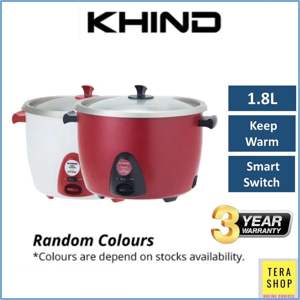 Khind RC118M 1.8L Anshin Rice Cooker with Smart Switch ( Random Color ...