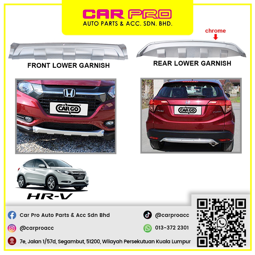 Honda HRV HRV 2016 2021 Lower Garnish Skirt lower Bumper Body Kit