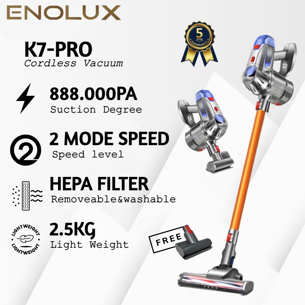 New 2023 K7 PRO Cordless Vacuum Vacuum Cleaner (3Pin Plug) Free Dust