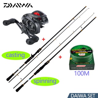 DAIWA set Baitcasting Fishing Rod Medium Light Power 19+1 7.2:1 Gear Ratio  Casting Fishing Reel Left/Right Hand