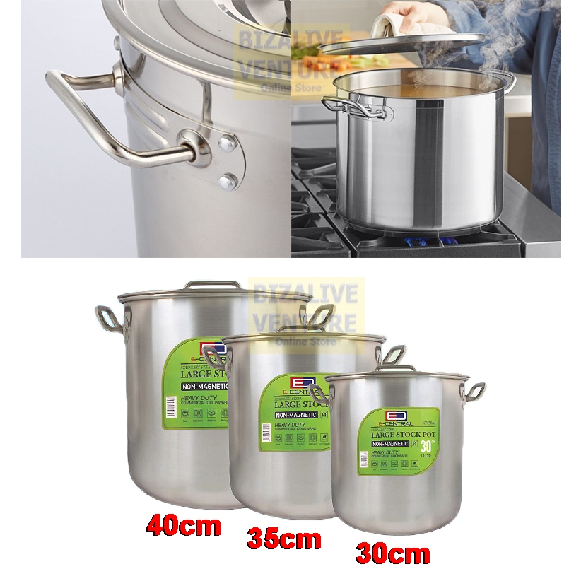 E-central Stainless Steel Stock Pot | Periuk Kuah | Deep Storage Pot ...