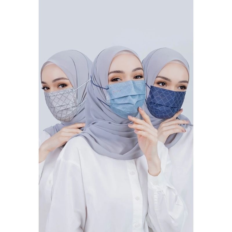 Jovian Mandagie Mask Headloop HL edisi Denim Black Monogram White