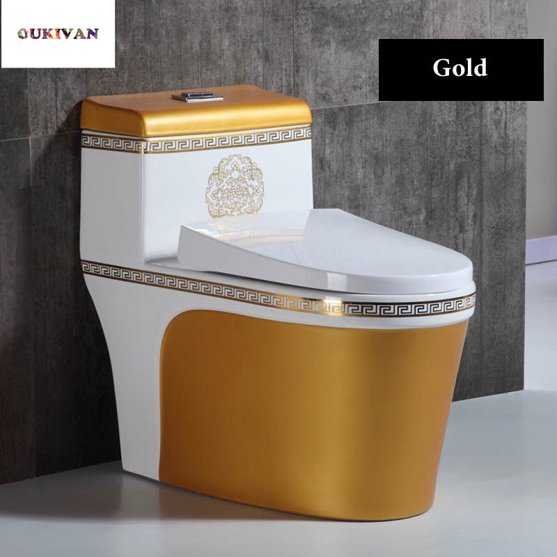 Ceramic Color Sitting Toilet Wash Down Tandas Duduk Mangkuk Toilet