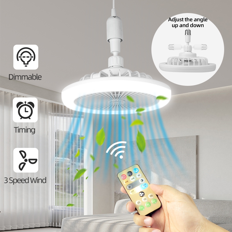 2 In 1 Ceiling Fan With Light Led E27 30W Ceiling Fan Light With Remote ...