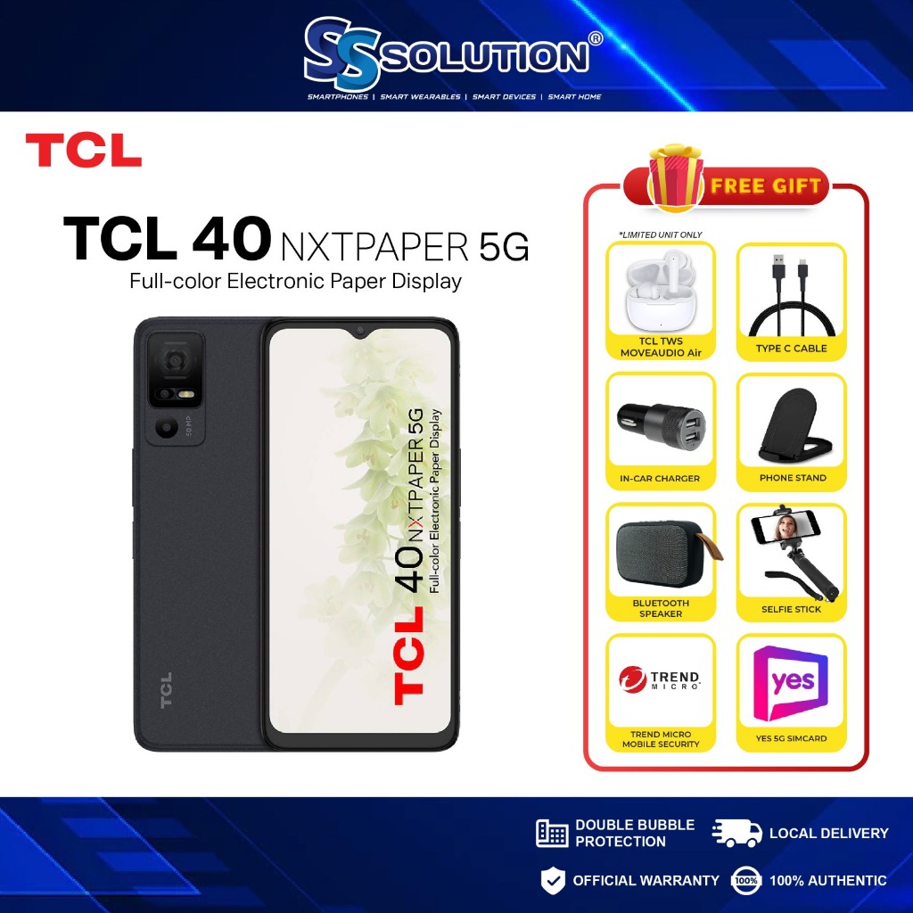 TCL 40 NXTPAPER 5G (6GB+256GB) Smartphone - Original 1 Year Warranty By TCL  MY