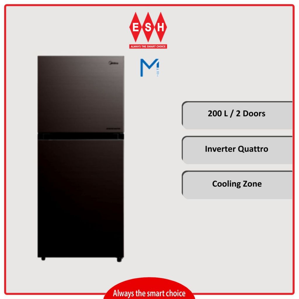 Midea MDRT268MTB28-M 200L Inverter Quattro 2 Door Refrigerator | ESH ...