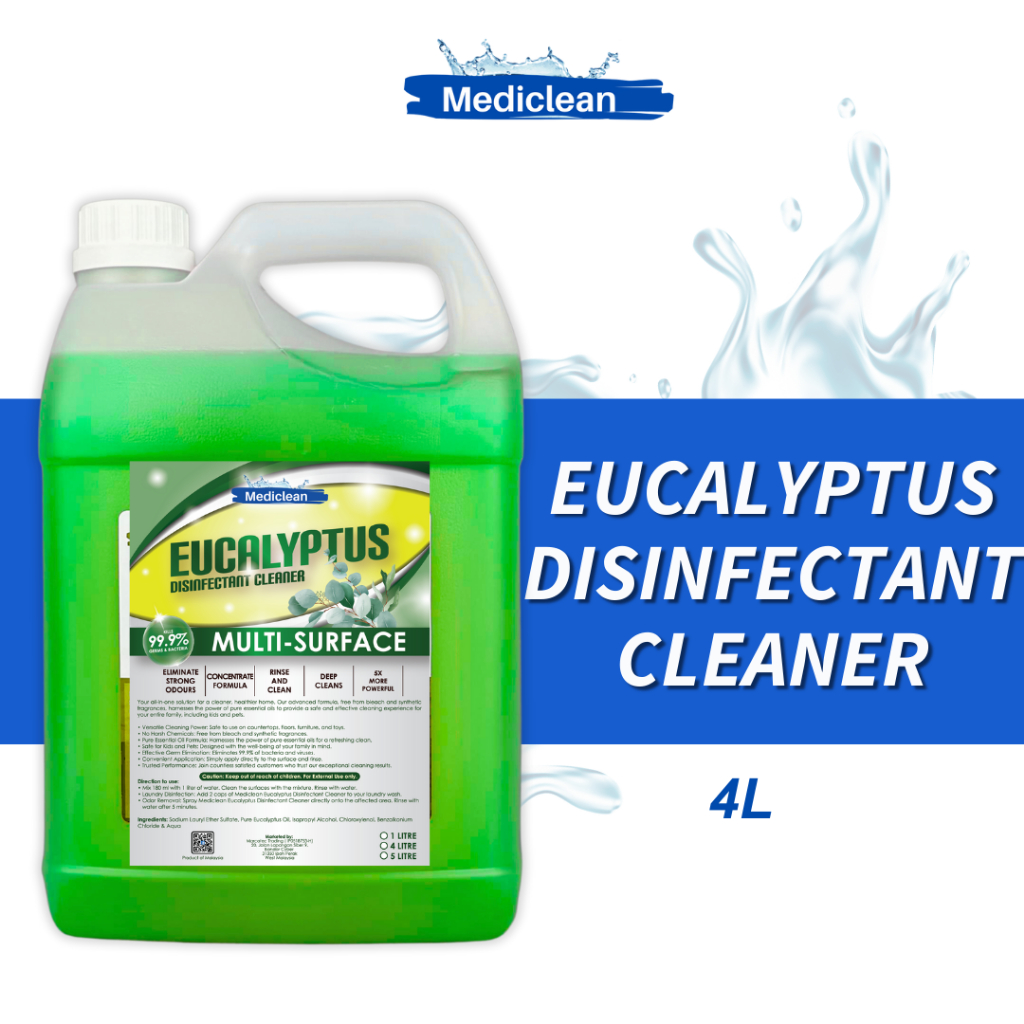 MEDICLEAN EUCALYPTUS DISINFECTANT CLEANER 4000ML | Shopee Malaysia