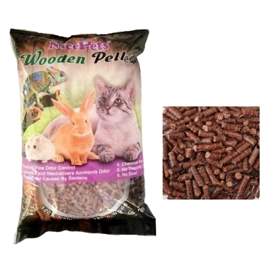 Nicepets Natural Wooden Pellet 10kg [Brown] [Hamster, Rabbit, Guinea