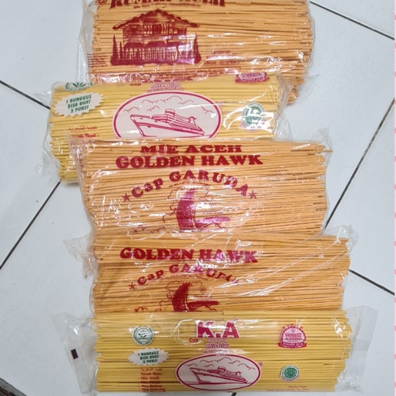 Mie Lidi/Mie Kering Cap Rumah Aceh/Garuda/Kapàl Api/1kg/500g. | Shopee ...