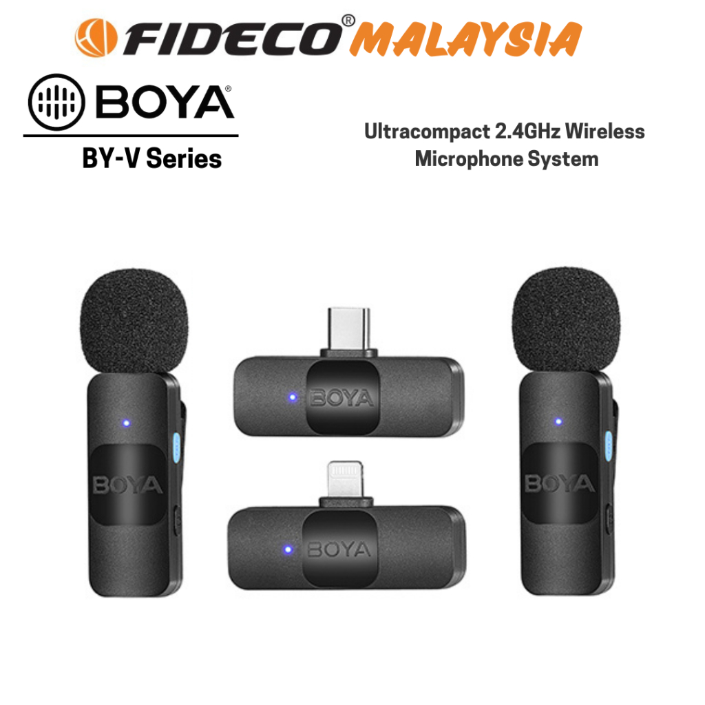 BOYA BY-V Series Ultracompact 2.4GHz Wireless Microphone System V1/V2 ...