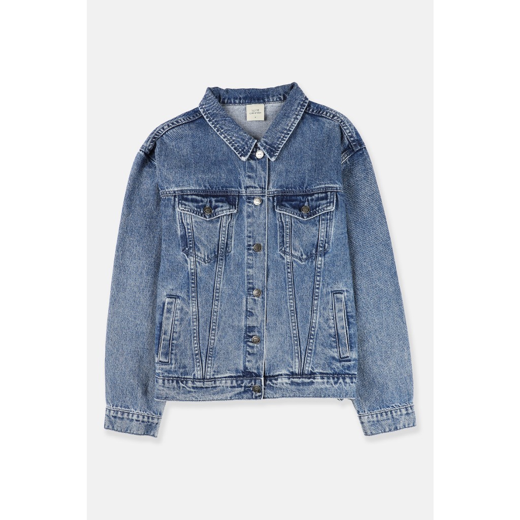 Denim jacket sales with cheetah collar