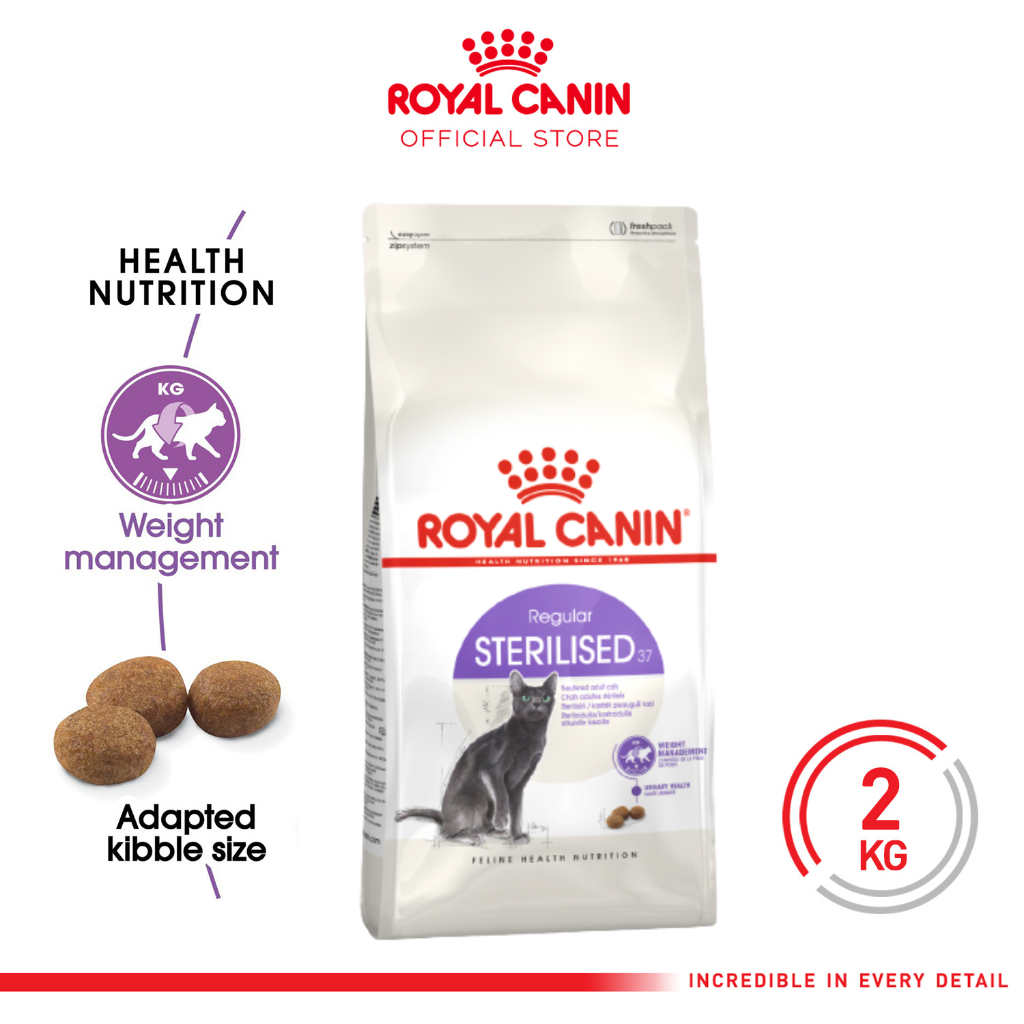 Royal Canin Regular Sterilised 37 Adult (2kg) Dry Cat Food Makanan ...