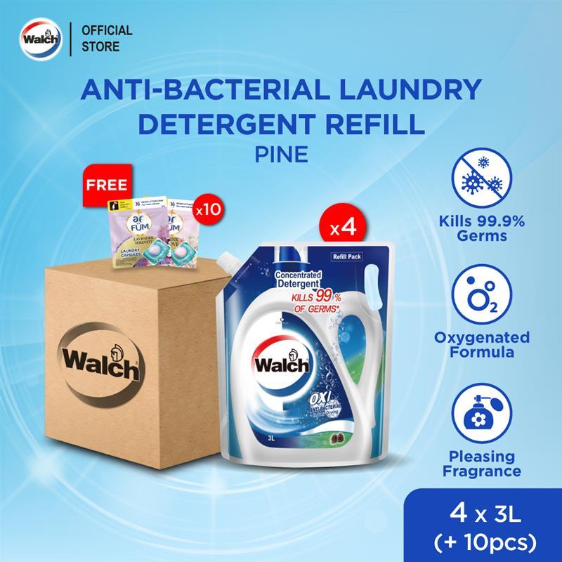 [CARTON DEAL] Walch Laundry Detergent Pine Refill (2L x 6 Packs) [Free ...