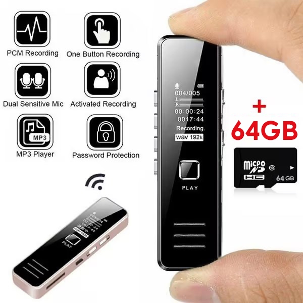 Digital Voice Sound Recorder 64G Audio Recorder 20H Recording Pen USB ...