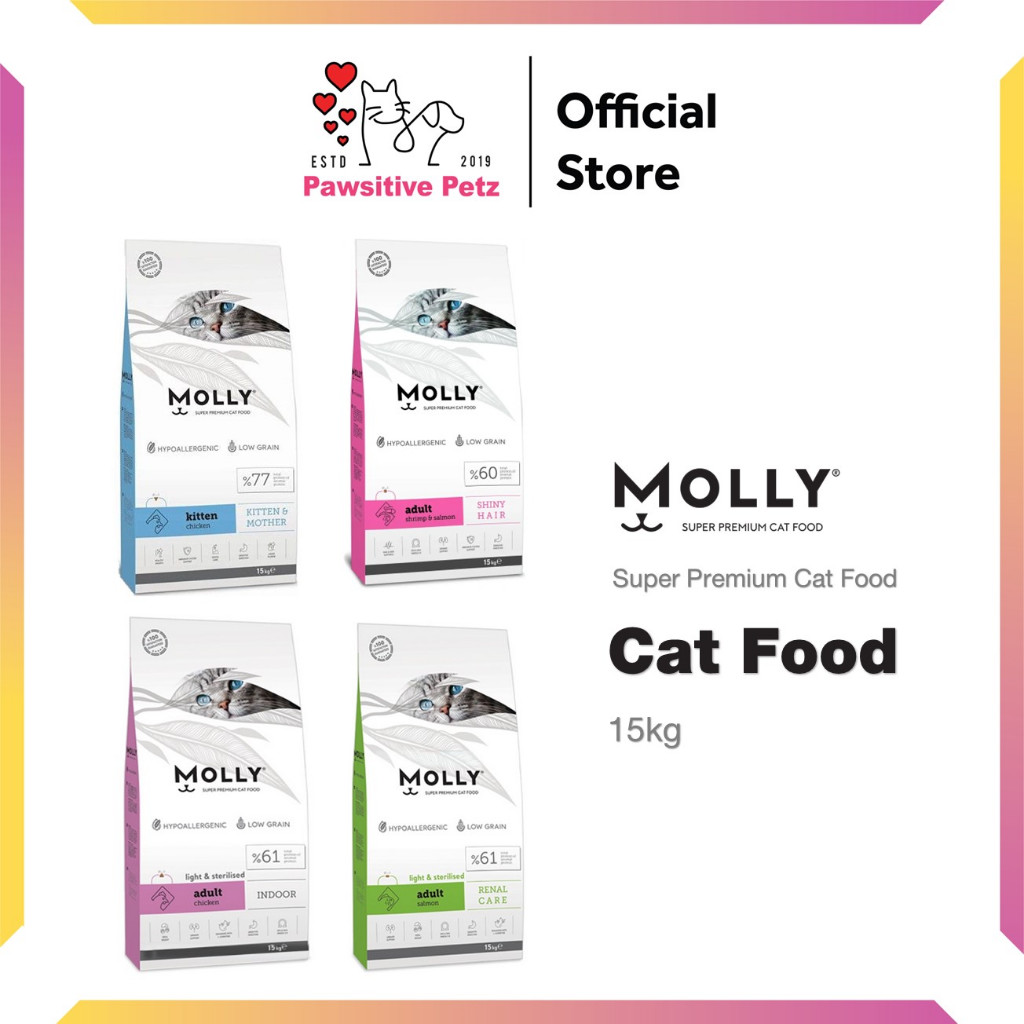Molly Cat Food 15kg Super Premium Cat Food Makanan Kucing Cat