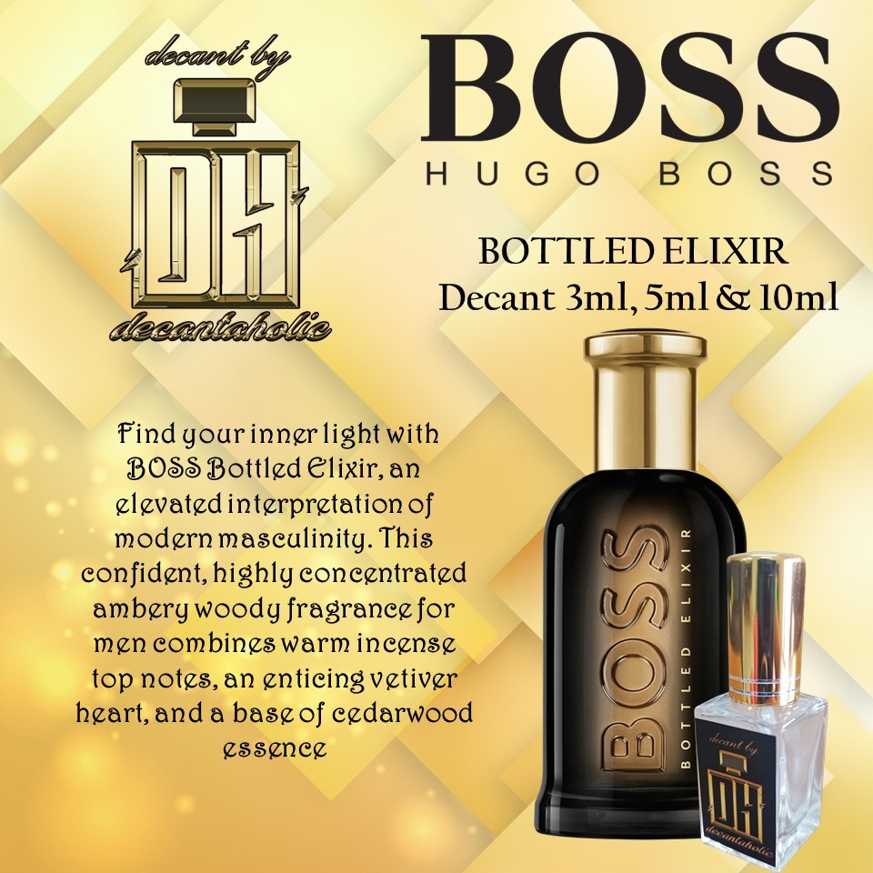 Original Perfume Hugo Boss Bottle Elixir decant 3ml/5ml/10ml | Shopee ...