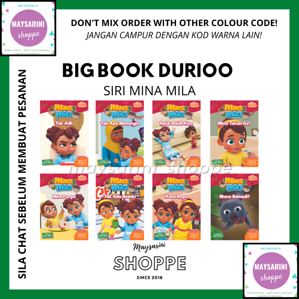 BIG BOOK DURIOO: MINA MILA SET Geng Buku Sdn Bhd | Shopee Malaysia