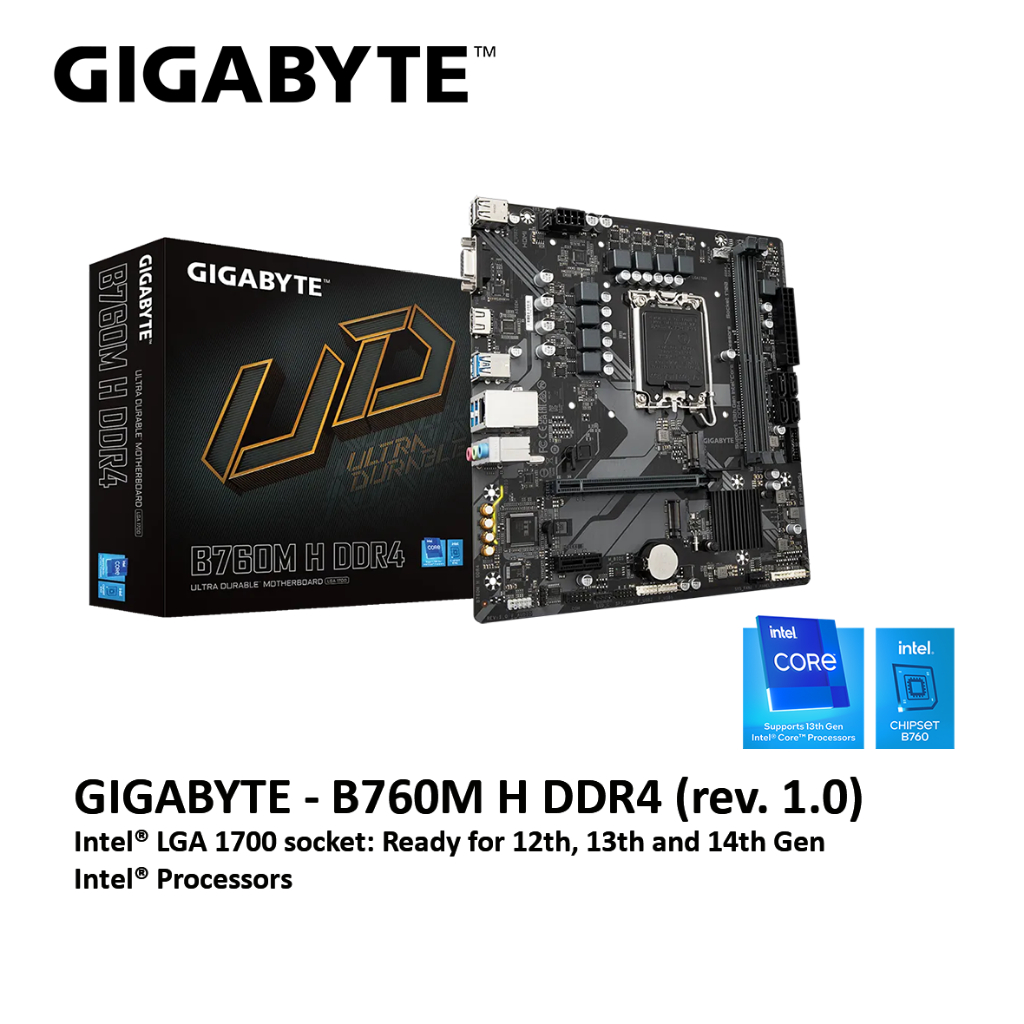 GIGABYTE B760M H DDR4 LGA1700 MAINBOARD | Shopee Malaysia