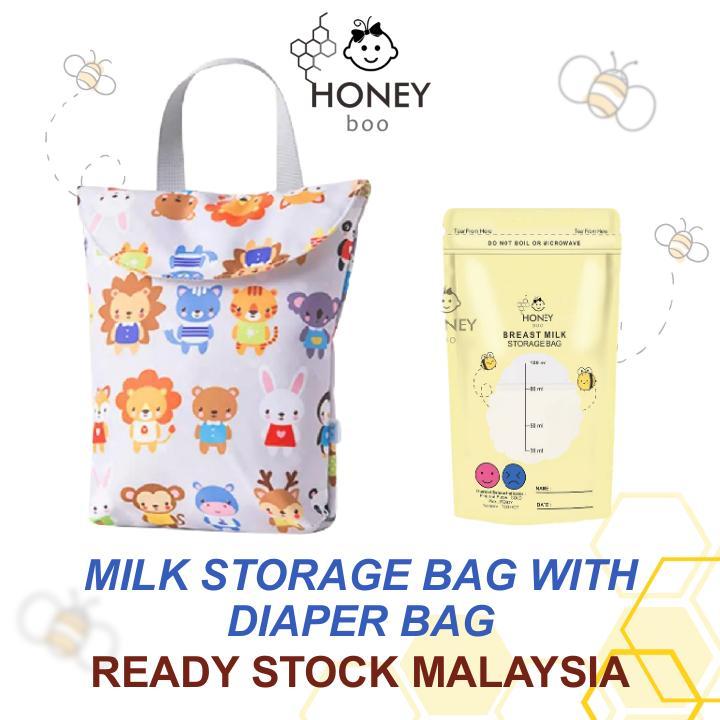 HONEYBOO 100ml 30pcs Thermal Sensor Breast Milk Storage Bag Double