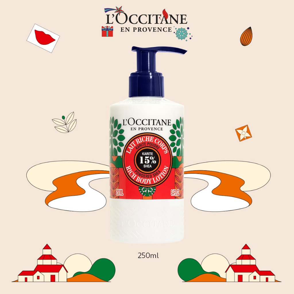 L'Occitane Powdered Shea Rich Body Lotion (250ml) | Shopee Malaysia