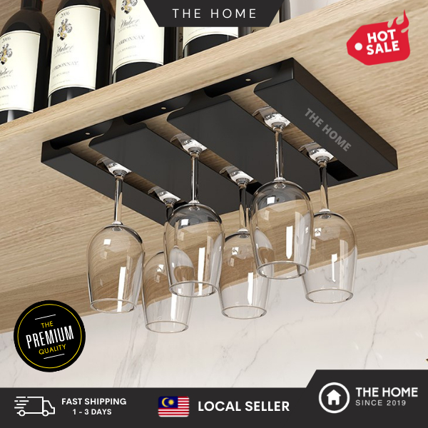 THE HOME 304 Stainless Steel /Aluminium Red Wine Glass Cup Holder Rack