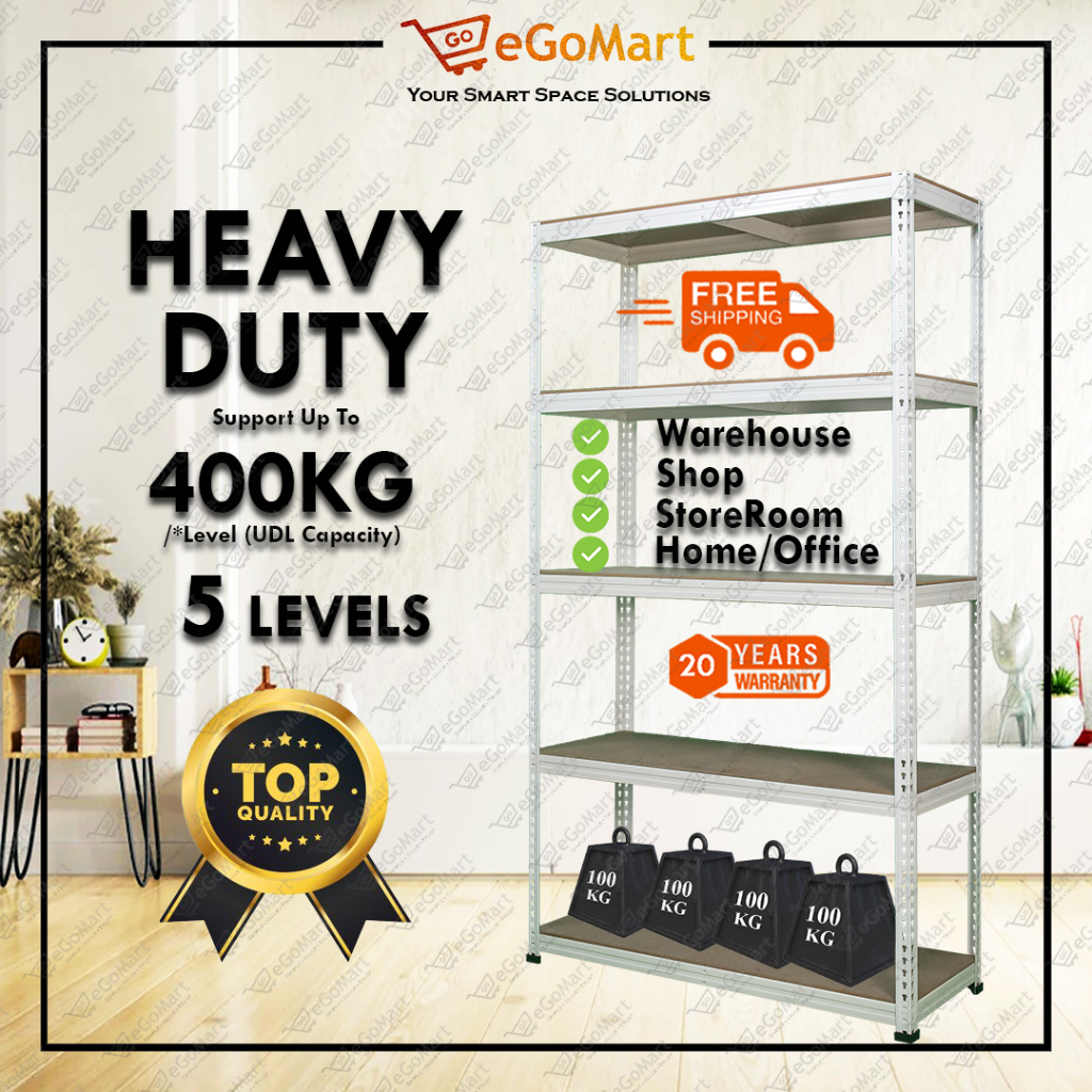 Egomart Kg Rak Besi Tingkat Boltless Rack Shelves Heavy Duty