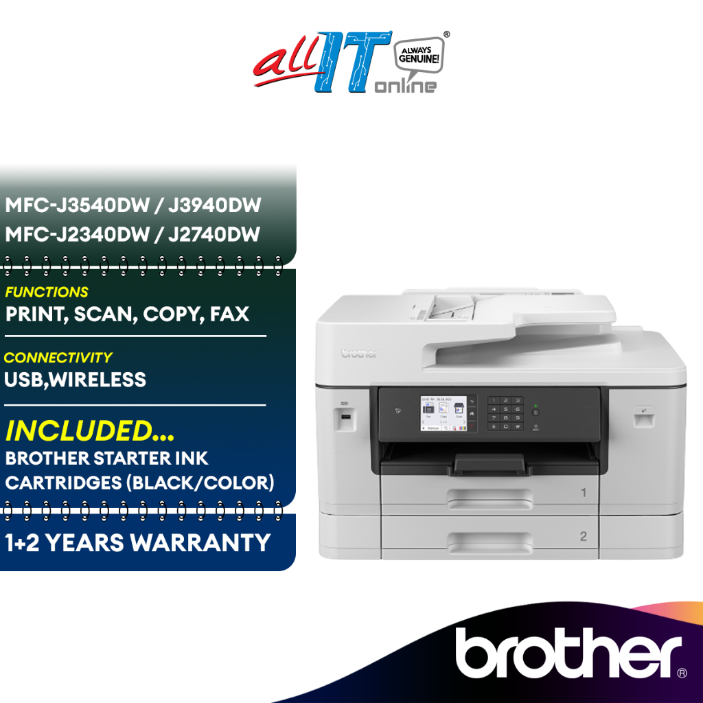 Brother MFC-J2340DW MFC-J2740DW MFC-J3540DW MFC-J3940DW A3 Inkjet ...