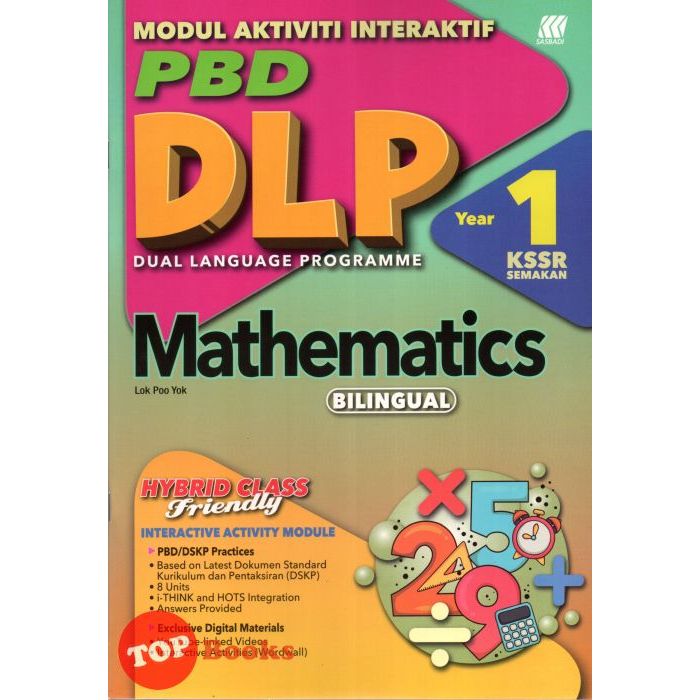 Topbooks Sasbadi Modul Aktiviti Interaktif Pbd Dlp Mathematics Year 1