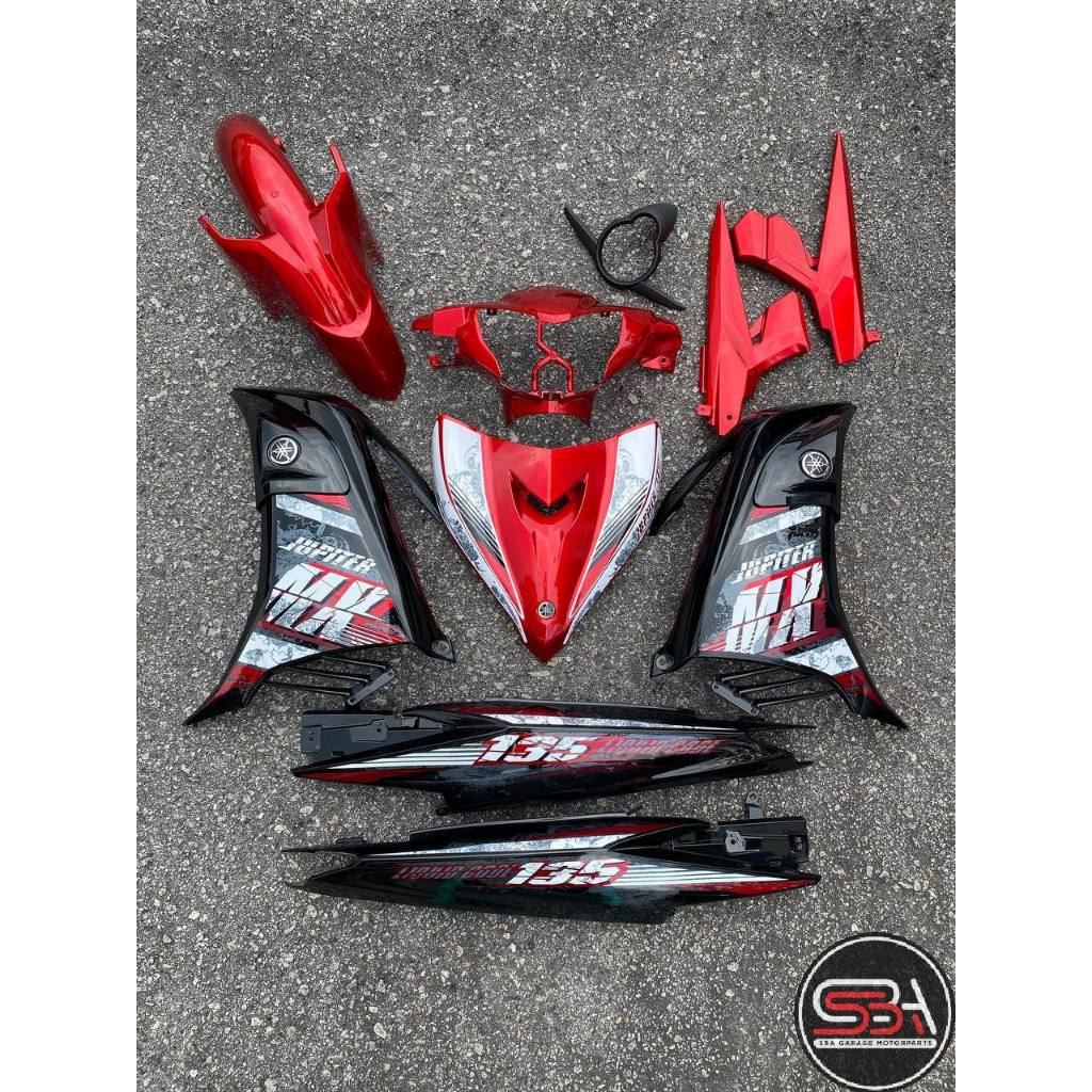 COVERSET YAMAHA LC LC135 V2 JUPITER MX RM7 BLACK MERAH HITAM L2-JMX-B-2 ...